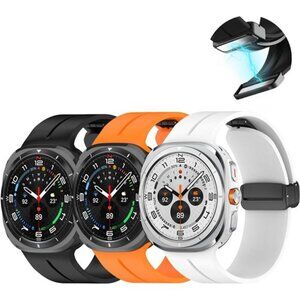 Compatible with Samsung Galaxy Watch Silicone Band 7 6 5 4 Pro Classic Ultra